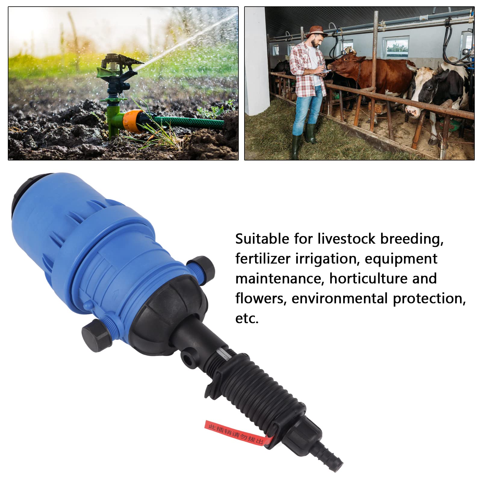 Gartendünger-Injektor, wasserbetriebene Dosierpumpe, Mehrzweck-Chemikalienmischer für Industrie-Gartenvieh, Kunststoffgehäuse mit Anti-Körper, genaue automatische Dosierung