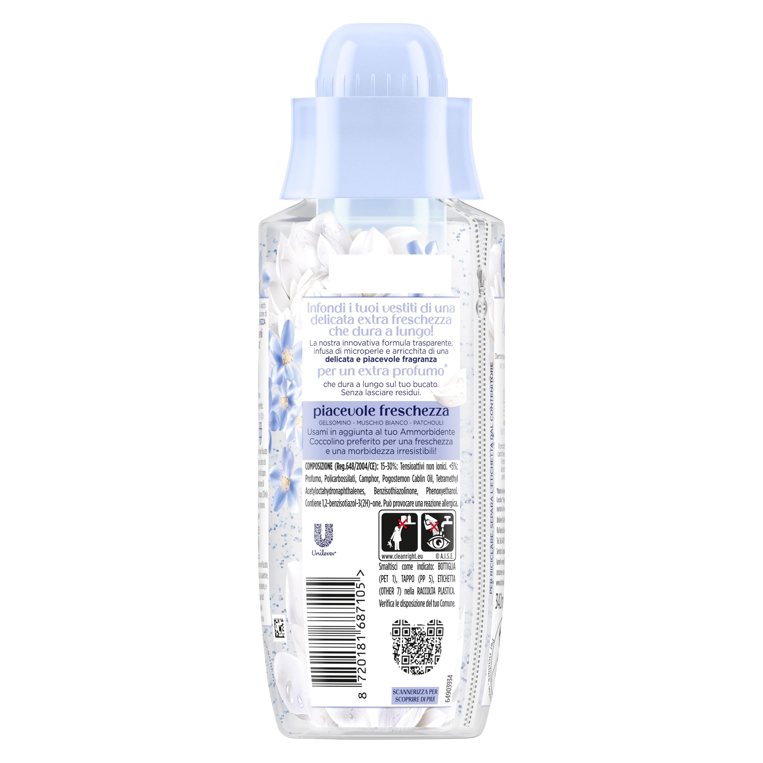 Coccolino Profumo per Bucato Delicato, Extra Profumo* a lungo. Efficace Anche a Freddo e nei Cicli Brevi, 12 x 342ml