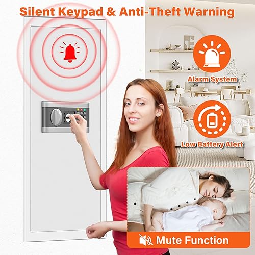 Miniatura 9 de Caja fuerte de pared ignífuga de 31.5 pulgadas de alto entre los postes de 16 pulgadas, caja fuerte de pared oculta con 3 estantes extraíbles y modo