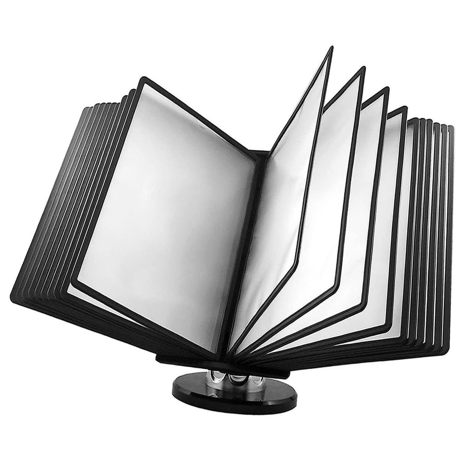 YNIYUJKL Desktop Reference Organizer Wall Mount Document - 20 Pocket Metal Flip File Holder For A4 Documents, Adjustable For & Home Storagedisplay