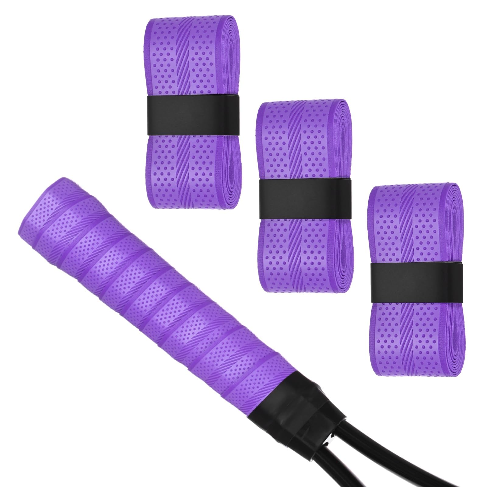 M METERXITY 3-Pack Golf Grip Wrapping Tapes PU Light Purple