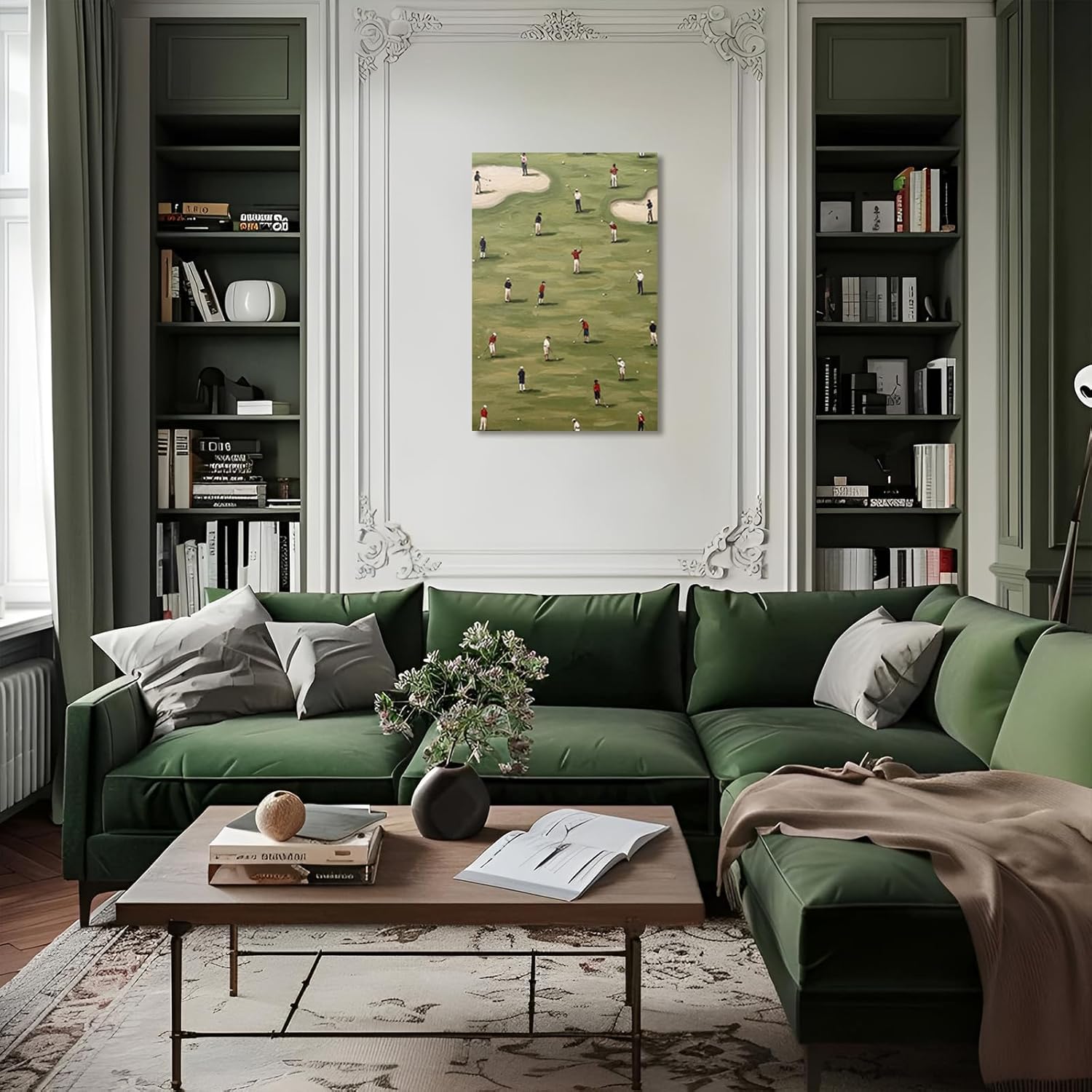 Vintage Tiny Golfers Poster Minimalist Golf Course Green Decorations Canvas Wall Art Abstract Sports-Inspired Prints Painting For Home Bedroom Dorm Wall Decor 16x24in Unframed - Image 5