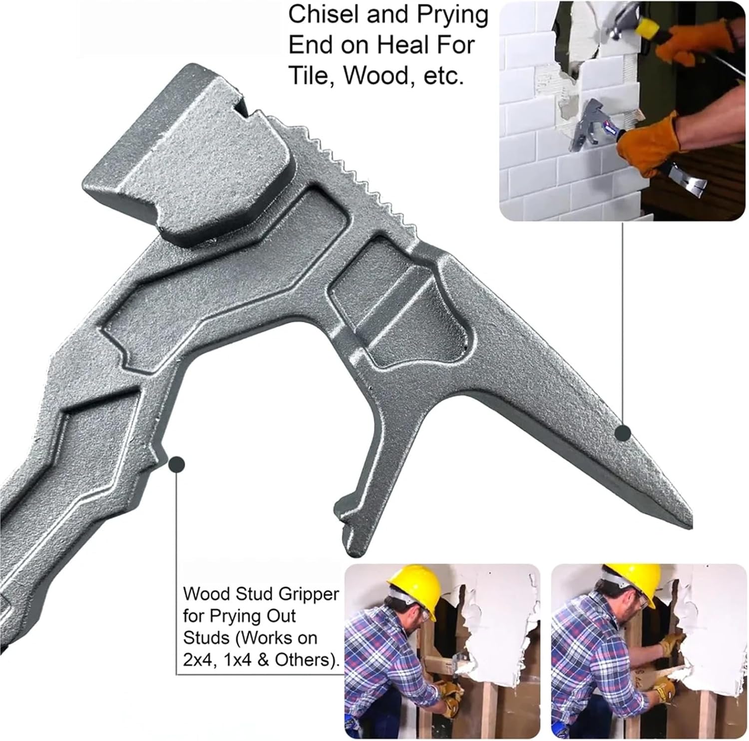 Outdoor multifunctional hammer type dismantling tool, hammer type manual tool with pry bar fire window breaker
