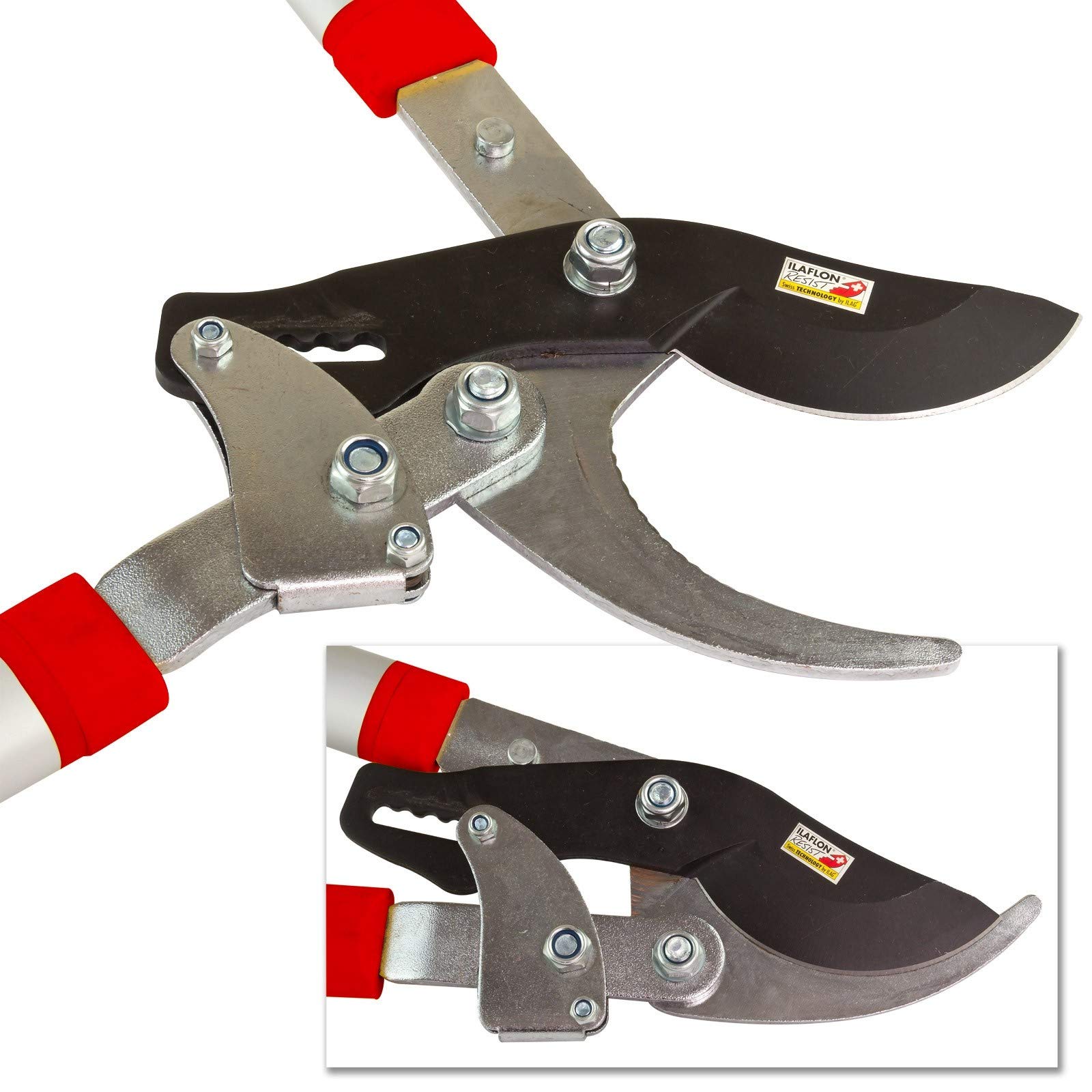 DEMA Astschere 47-280 cm, Teleskop Gartenschere, Baumschere, Alu/Stahl, Getriebe, Robust, Profi