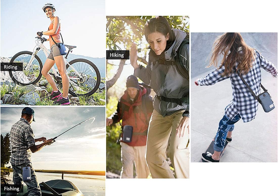 Neck Wallet Travel Stash Pouch Passport Holder Lightweight Crossbody Bag Small Messenger Bag with Carabiner Adjustable Strap (Red) - Image 8