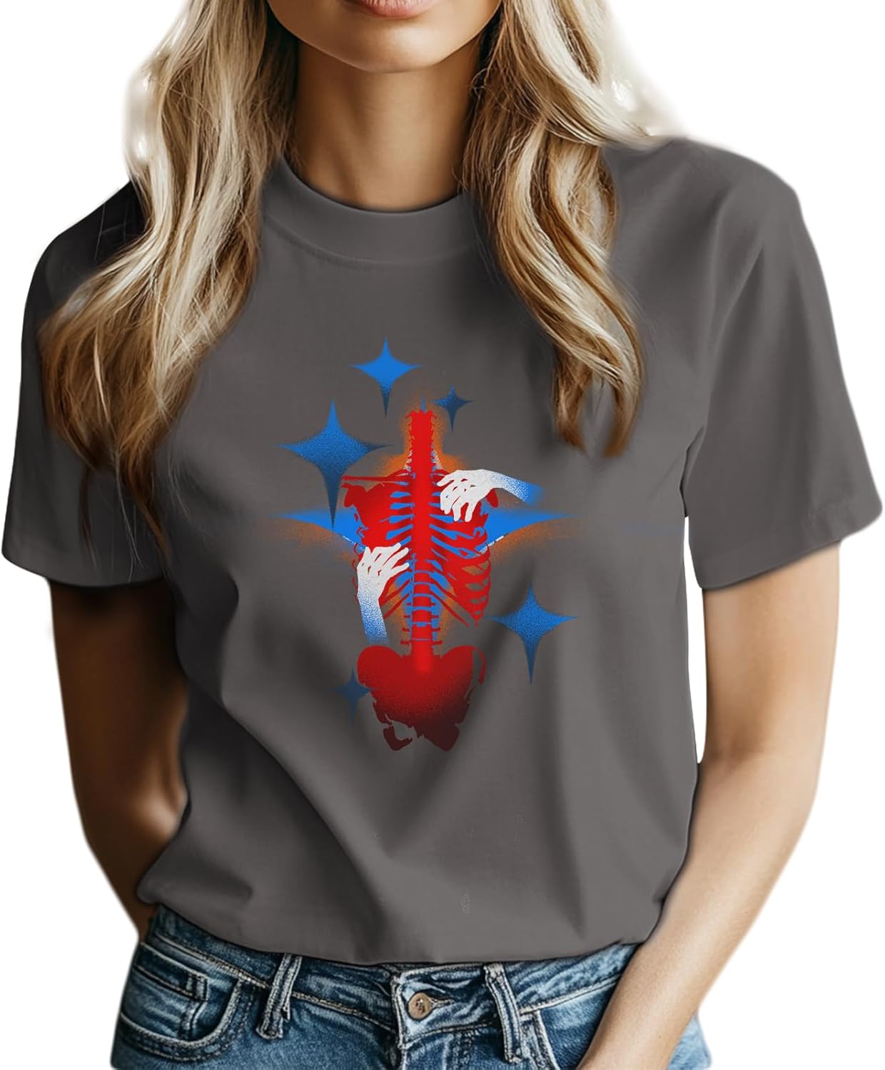 Short Sleeve Shirts for Women Baggy Casual Shirts Cotton Cute T Shirts Fashion Comfy Breathable Summer Tops