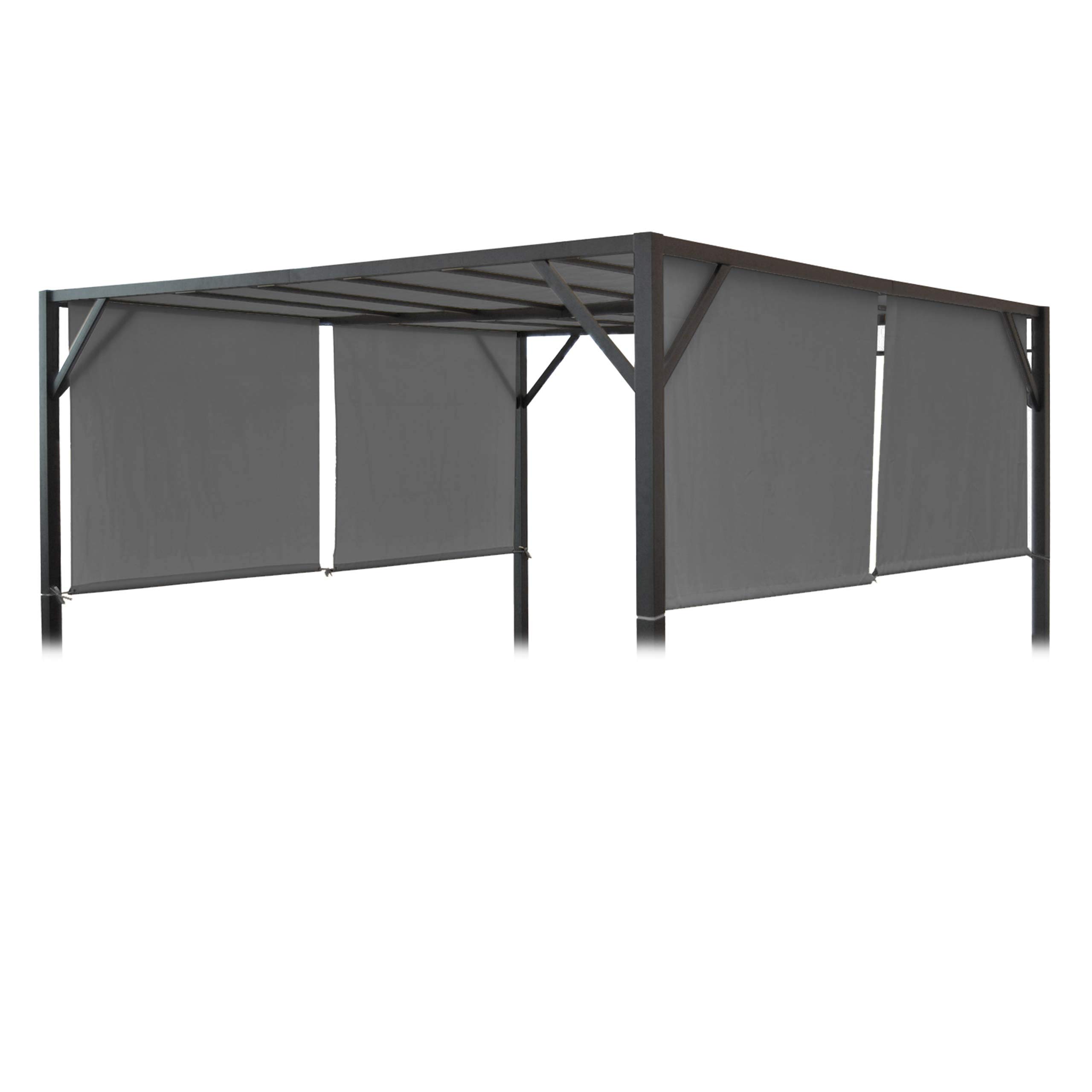 Ersatzbezug für Dach Pergola Pavillon Baia 3x4m - grau