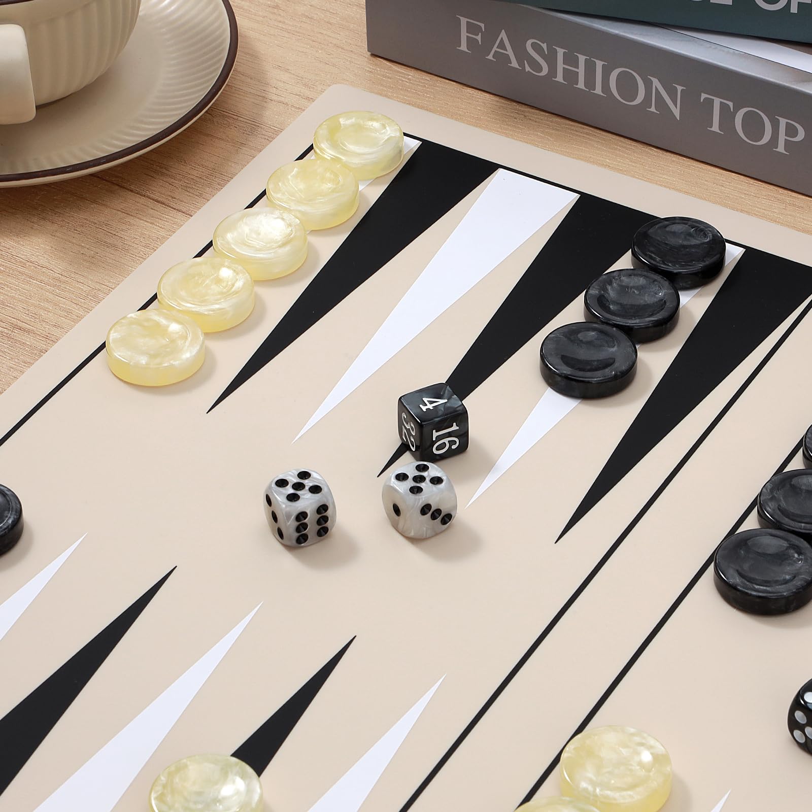 Backgammon Set, Premium Silicone Backgammon Classic Board Games for 2 Players - Image 2