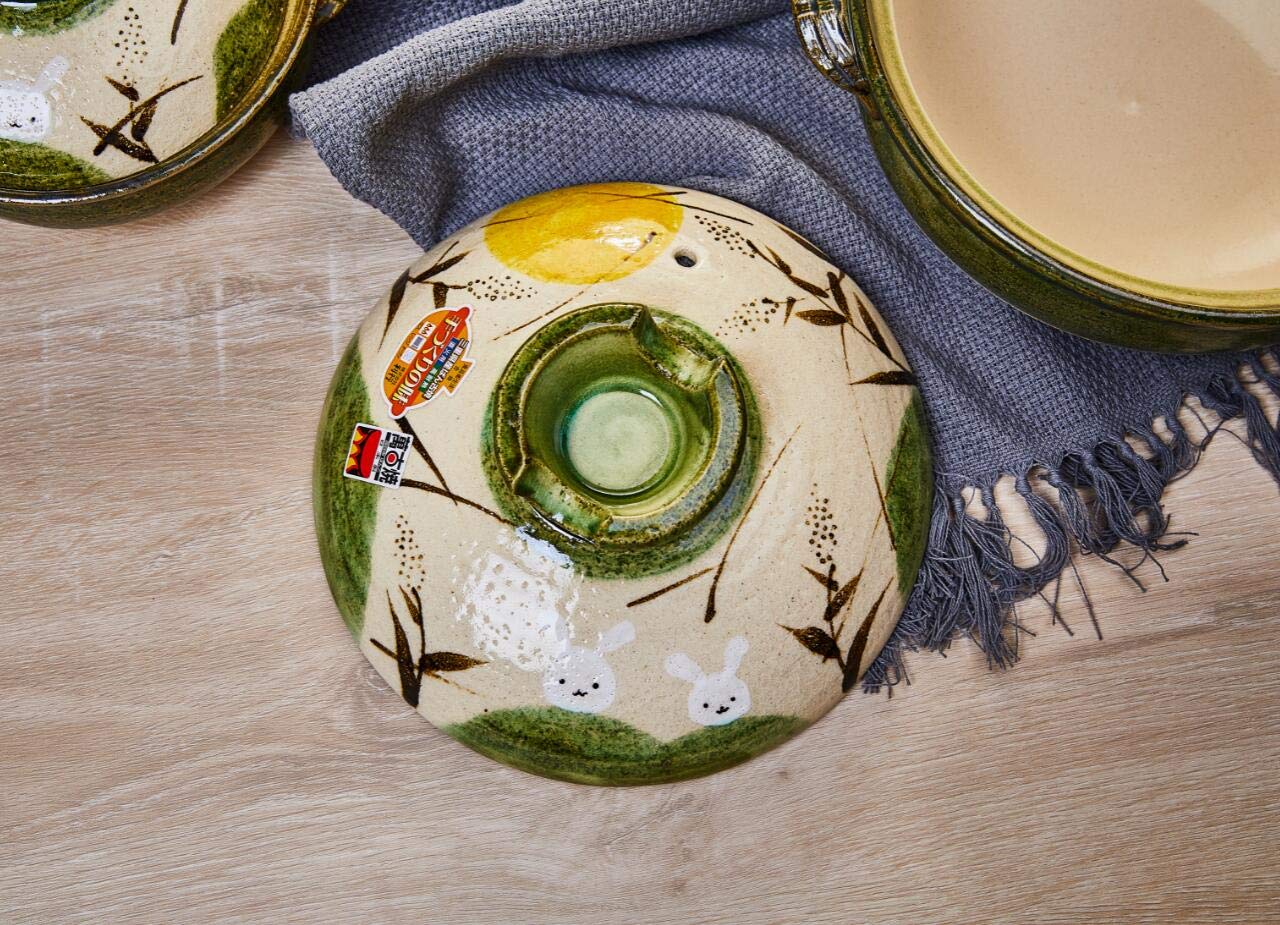 Amazon｜月夜のうさぎ土鍋8号 萬古焼 日本製【利行】M9002｜土鍋