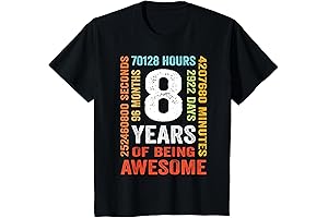 8 Year Old Boy Birthday Shirt: Classic Vintage 96 Months Tee
