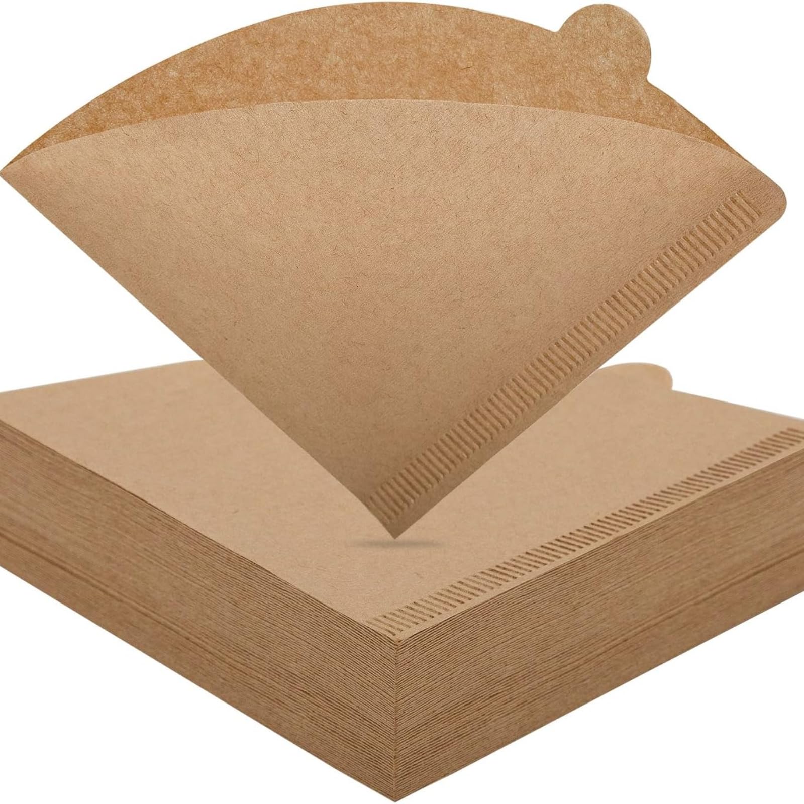COFFITO Coffee Filter, Size 02 Cone Coffee Filters Disposable, 100 Count Unbleached Natural Paper Filters 2-4 Cup, 2 Cone For V60 For Pour Over Droppers and Drip Coffee Maker (Brown)