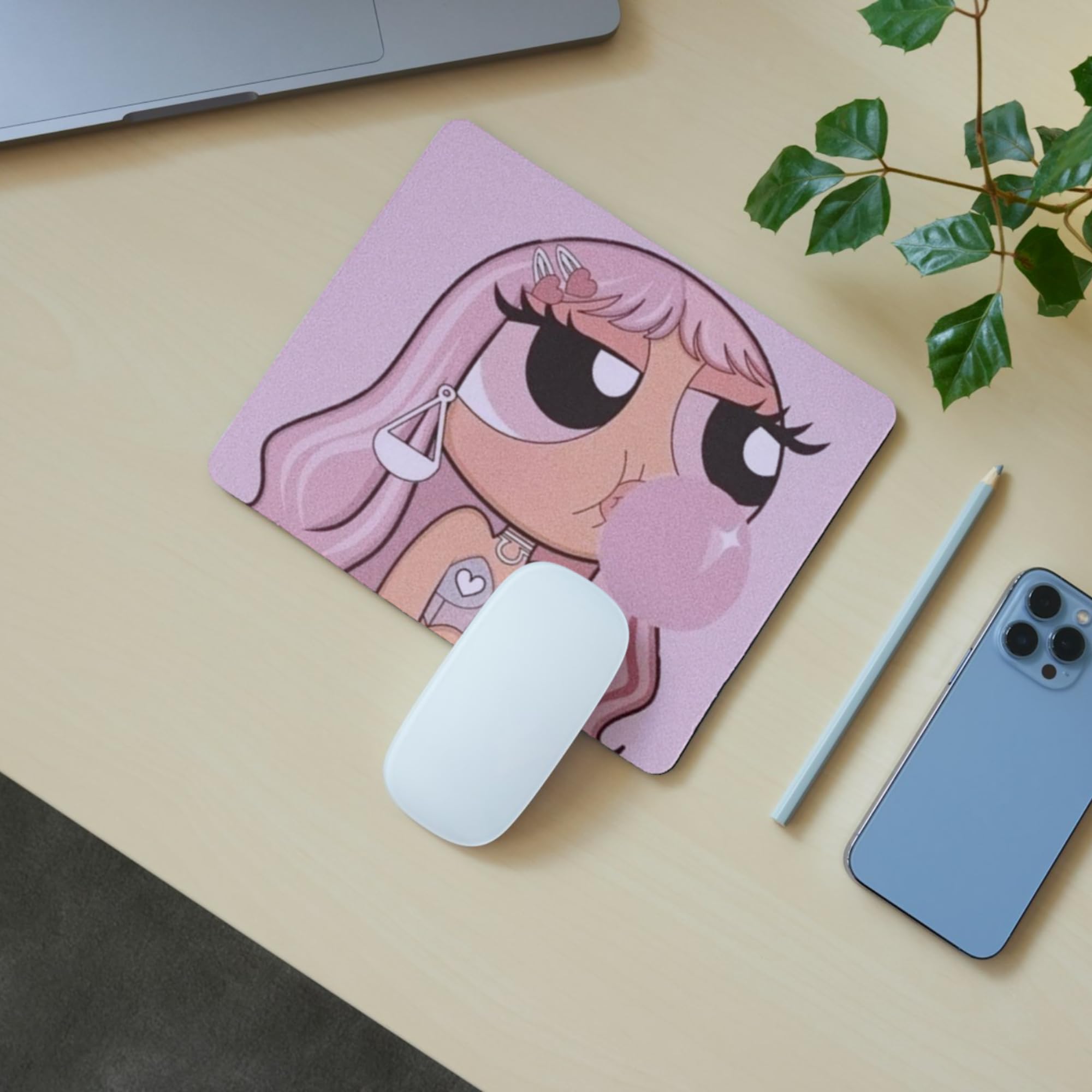 Cute Cartoon Girl Fan Art Mouse Pad | Non-Slip Rubber Base & Smooth Surface | Ideal for Office, Work from Home, Students & Professionals-image-37
