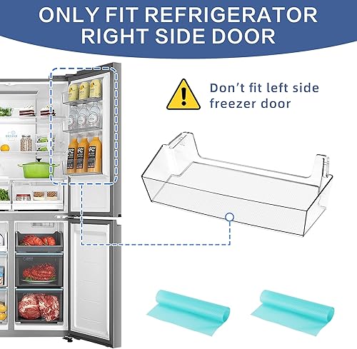 Miniatura 4 de Fetechmate - Estante de repuesto para puerta de refrigerador W11239961 W10900538, estante lateral para refrigerador, paquete de 2 unidades de