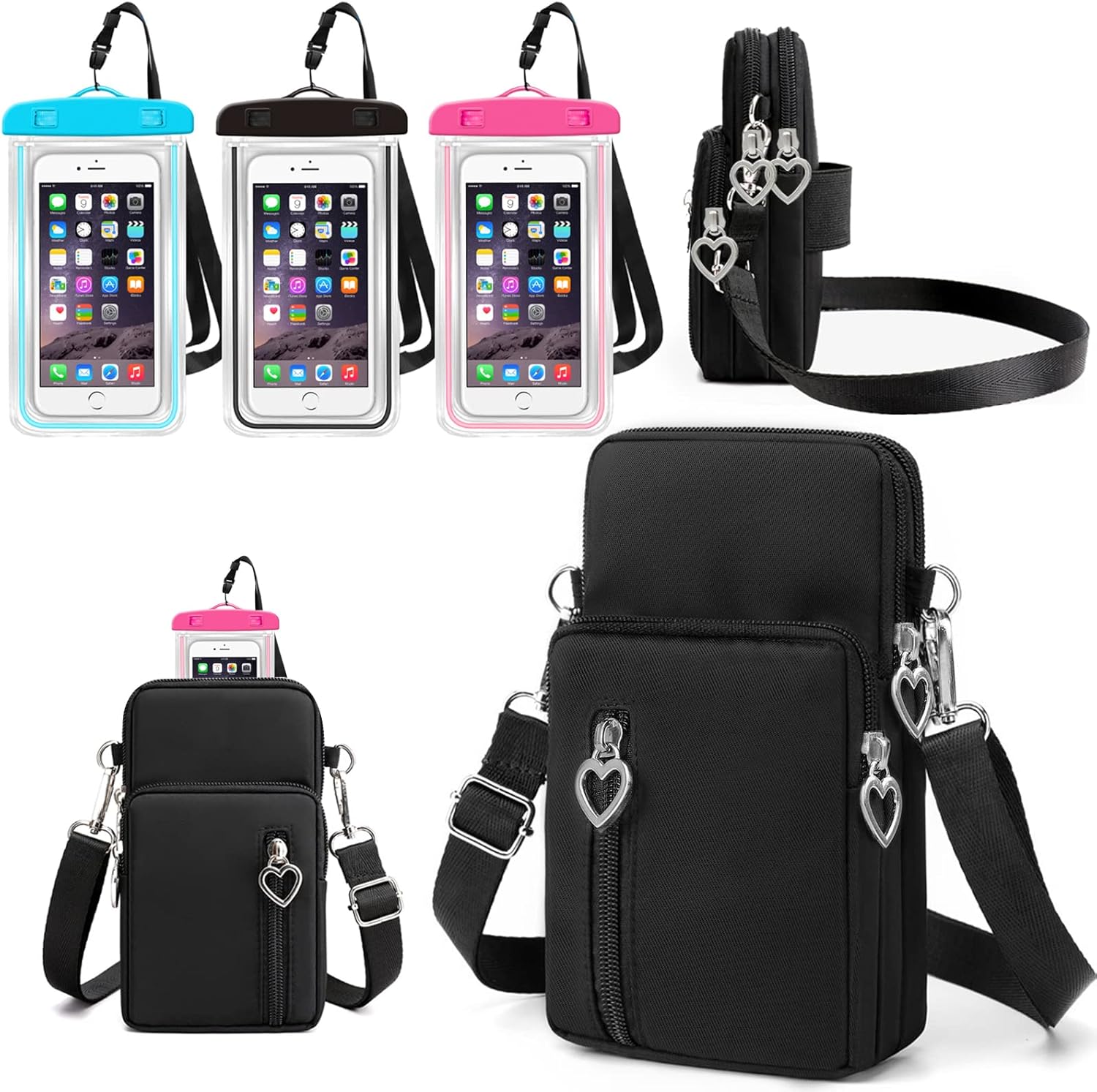 Crossbody Bags for Women, Small Cross Body Bag Waterproof Cell Phone Wallet Mini