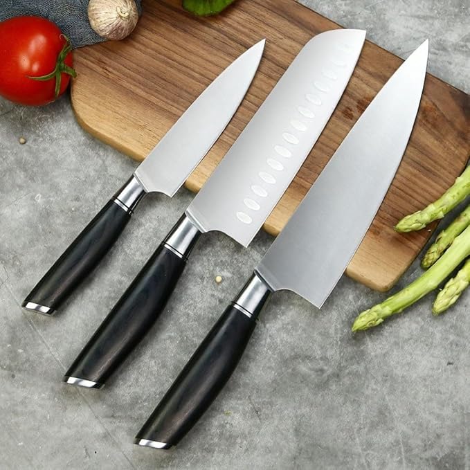 Set Cuchillos Cocina 3 Piezas Acero Inoxidable miniatura 2