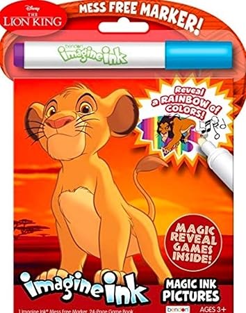 Amazon.com: Coloring Book Lion King Imagine Ink Magic Pictures 46302 : Bendon Publishing: Toys ...