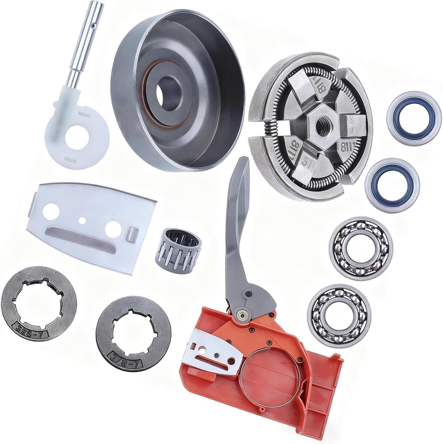 Clutch Drum Side Cover Chain Brake Handle Oil Kit Fit for 50 51 55