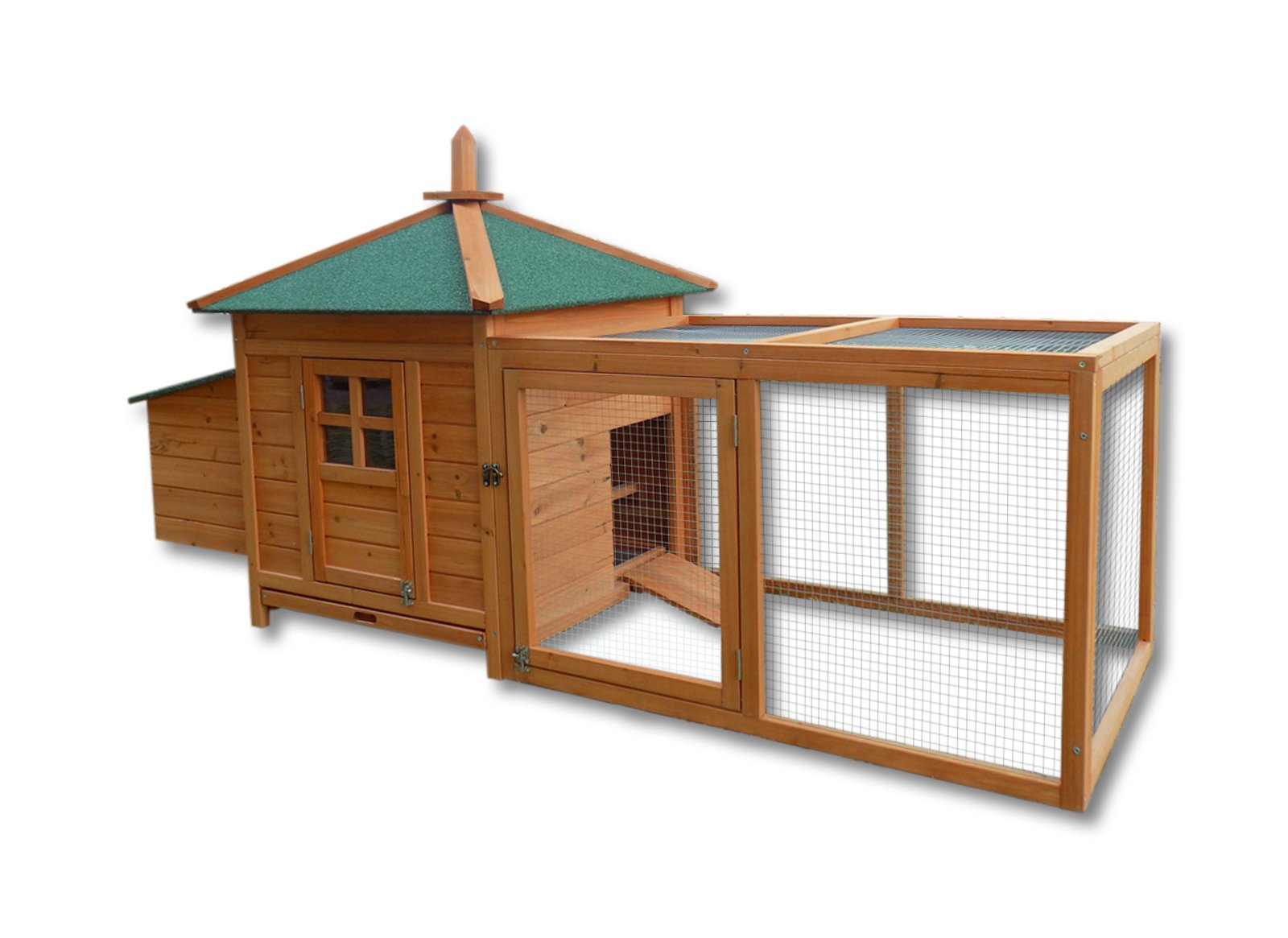 Conejera Casa Caseta Animales pequeños Madera Exterior Mascota Jaula Corredor