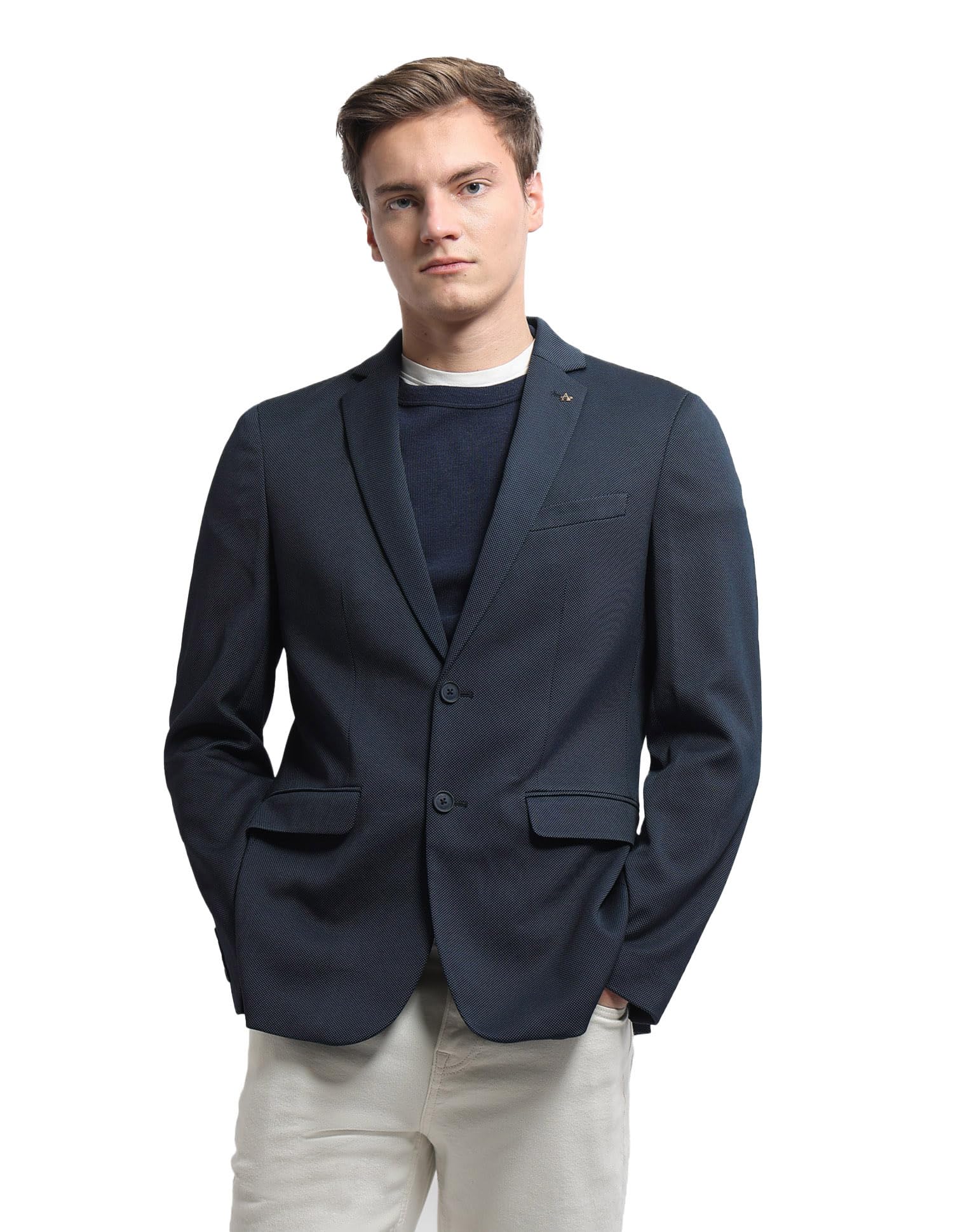 Men's Zero Calorie Slim Fit Dobby Blazer-image-36
