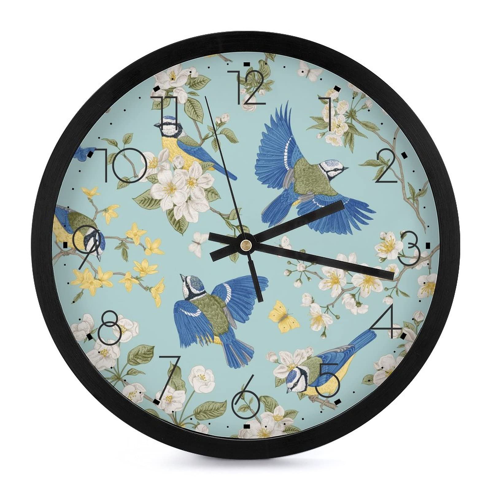 Horloge murale oiseau decoration nature pour une cuisine conviviale