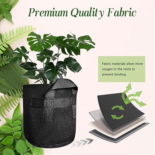 Miniatura 4 de Paquete de 8 macetas de lirio para estanque, macetas de estanque acuático para estanque, macetas de tela reutilizables duraderas y transpirables,