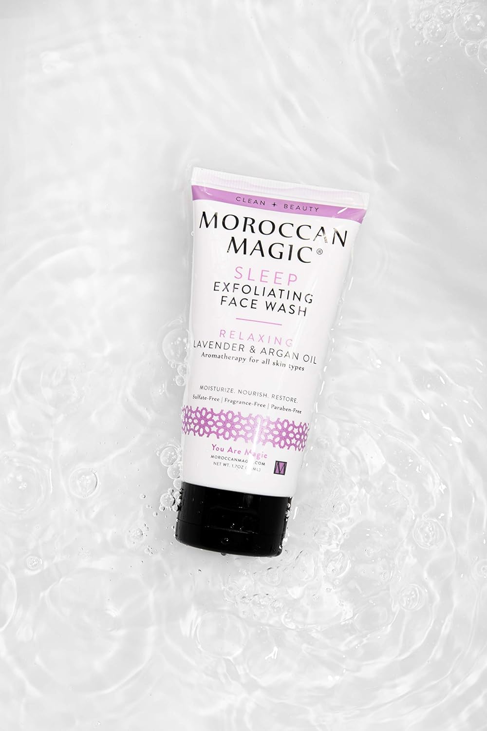 Moroccan Magic Sleep Exfoliating Face Wash | Clean Beauty | Sweet Lavender | Vegan | Cruelty-Free - Image 3