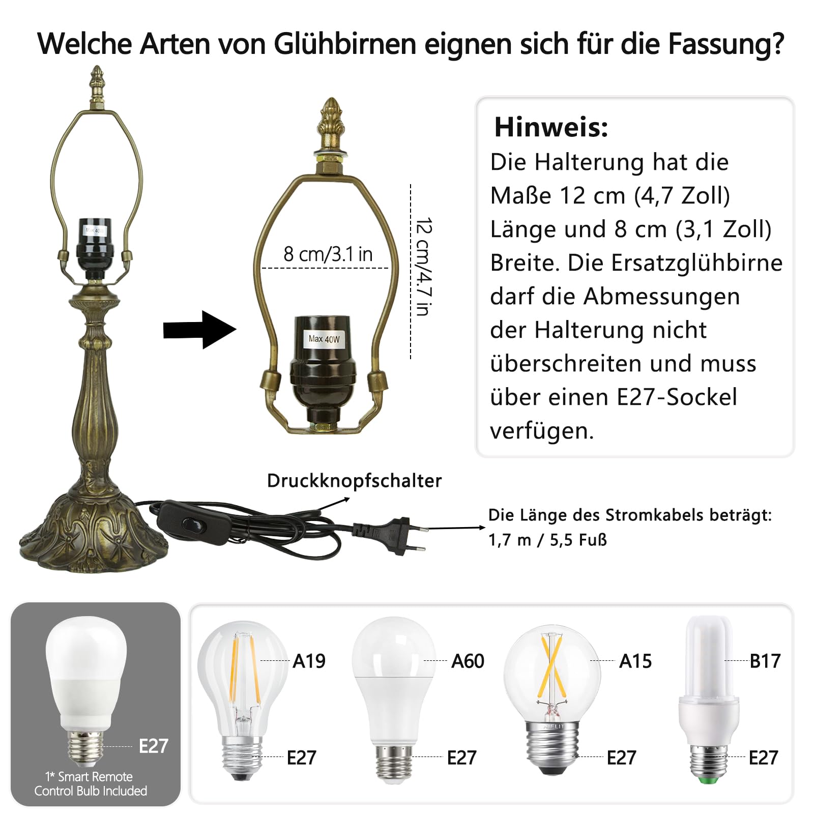 Tiffany-Tischlampe, Metallsockel, E27-Glühbirne Mit Fernbedienung, 8 Zoll Retro Stained Glass Lamp Für Wohnzimmern,Lesezimmern,Schlafzimmern Und Arbeitszimmern Verwendet (D Sonnenblume)