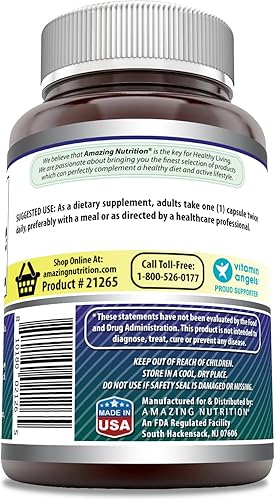 Miniatura 3 de Amazing Formulas - Suplemento de cápsulas de ácido alfa lipoico ALA de 600 mg  Sin OMG  Sin gluten  Fabricado en Estados Unidos  Paquete de 3 (120