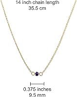 Vista 37 de Gargantilla de piedra natal – Regalo de cumpleaños, regalo para niña, mujer, amiga, hija, esposa, mamá, ella, joyas de piedras preciosas para uso