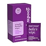 goodwipes Flushable Wipes - Individually Wrapped Butt Wipe for On-the-Go Adults - Portable Mini Wipes - Travel Essentials - Sewer & Septic Safe - Lavender, 32 Count (1 Pack)