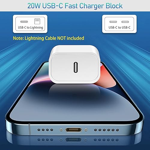 Miniatura 4 de Bloque de carga USB C, paquete de 5 bloques de carga tipo C, caja de carga rápida PD de 20 W, cubo de ladrillo compatible con iPhone 161514 Pro