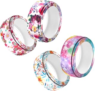 4-Pack Ring Cover Compatible with Oura Ring Gen 3/Samsung Galaxy Ring/ULTRAHUMAN Ring AIR/RingConn Smart Ring, Anti-Scratch Elastic Silicone Protective Case (4Pack-A, S(Size 6/7/8/9/10))