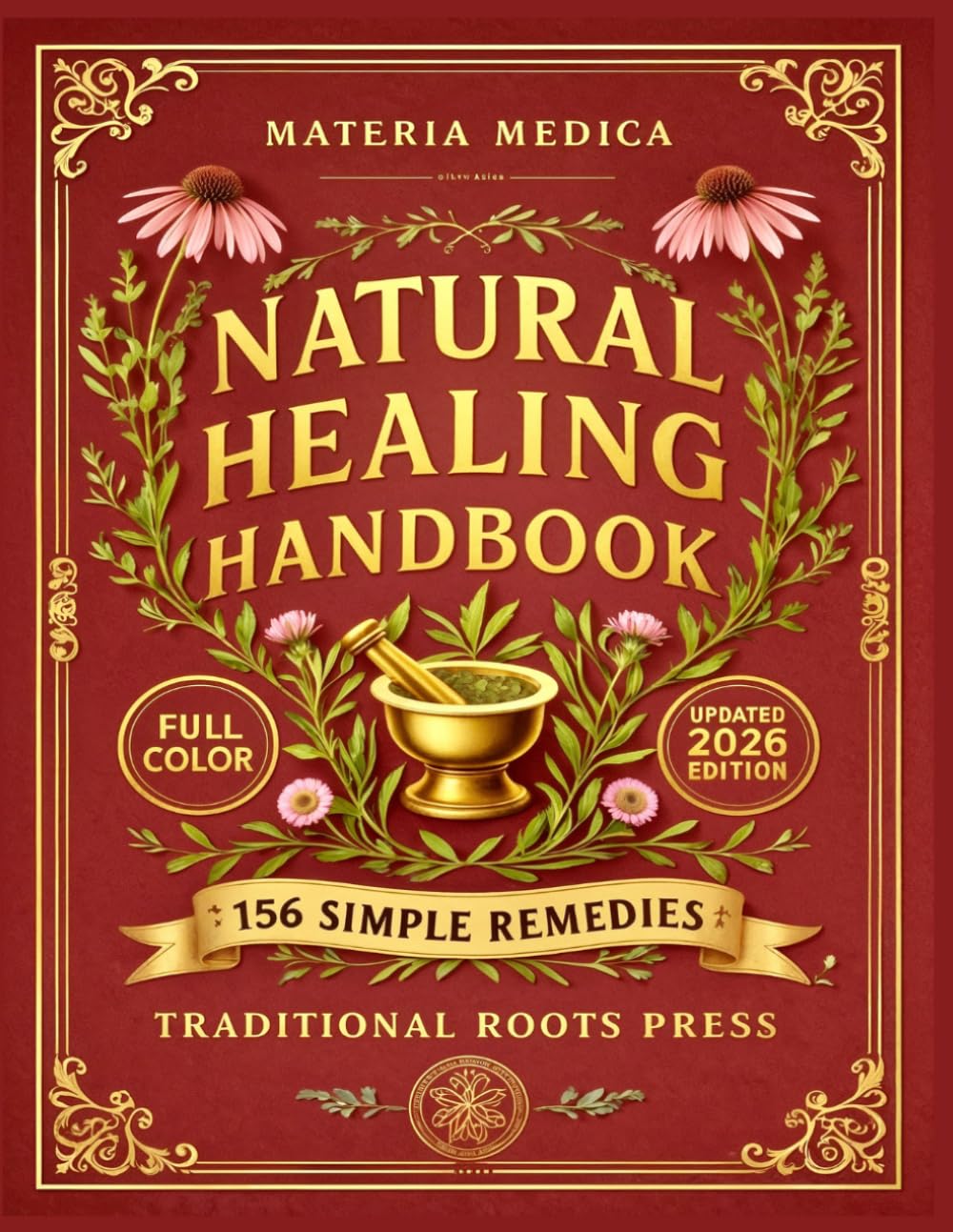 The Original Natural Healing Handbook: 156 Simple Herbal Remedies You Can Make at Home For Pain, Sleep, Digestion, Stress, & Immunity      Paperback – October 1, 2025