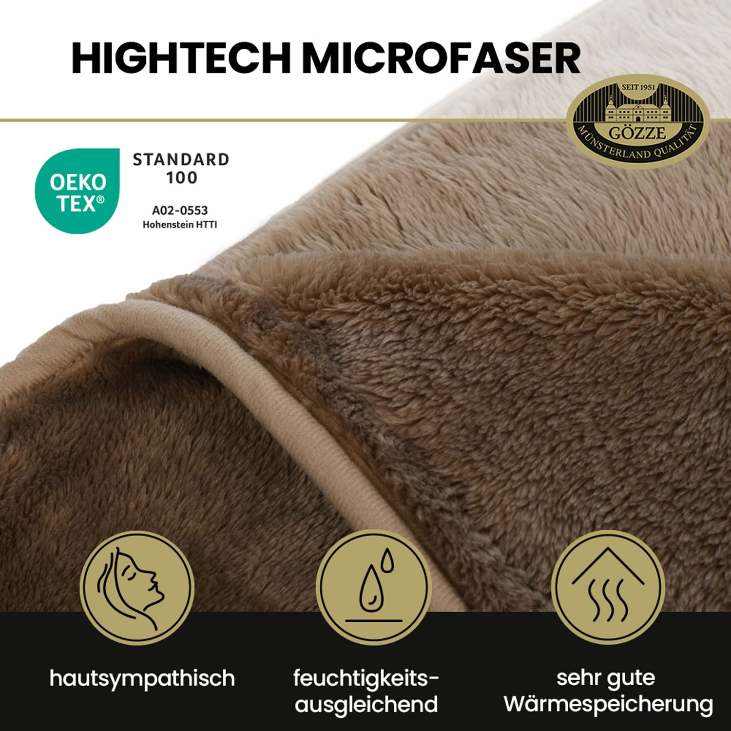 Gözze - Premium Cashmere-Feeling Wohn- und Kuscheldecke – Bild 3