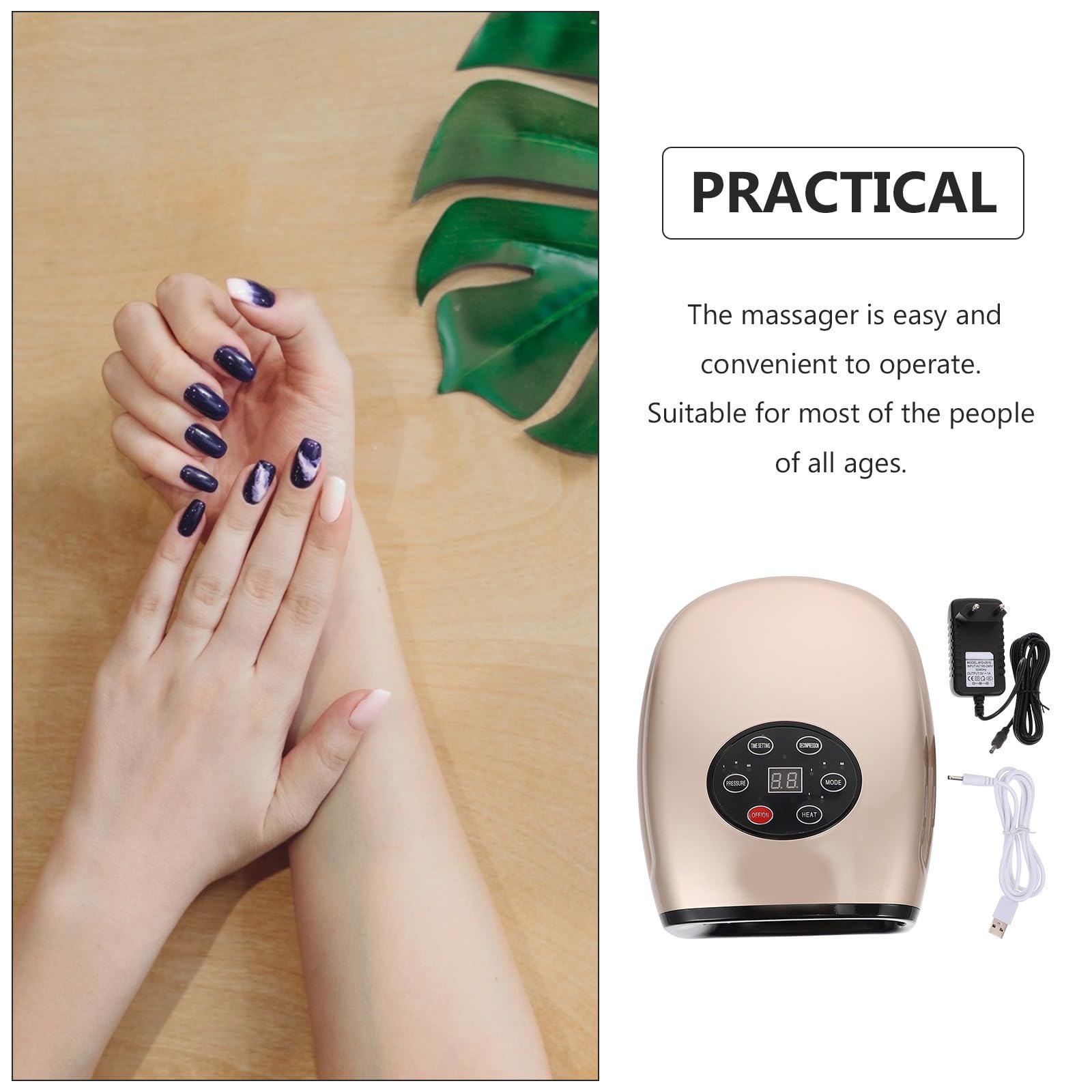Elektrisches Handmassagegerät 2200mah 6w aus Kunststoff, Tragbar
