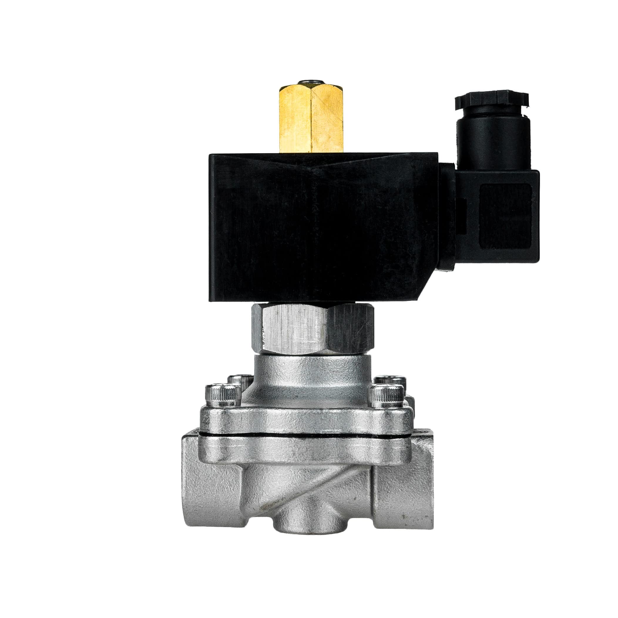 FSA électrovanne acier inoxydable 304 1/2" 12V DC 0-8 bar EPDM ouverte sans courant