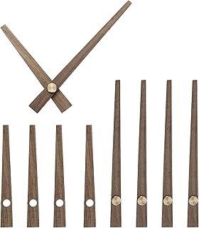 uxcell 5 Set Wooden Clock Hands Only,Walnut Wood Clock Hands Clock Making Kit for Clock DIY Repair Part Replacement Fit for 12 Inch Wall Clock, 5.28 Inches
