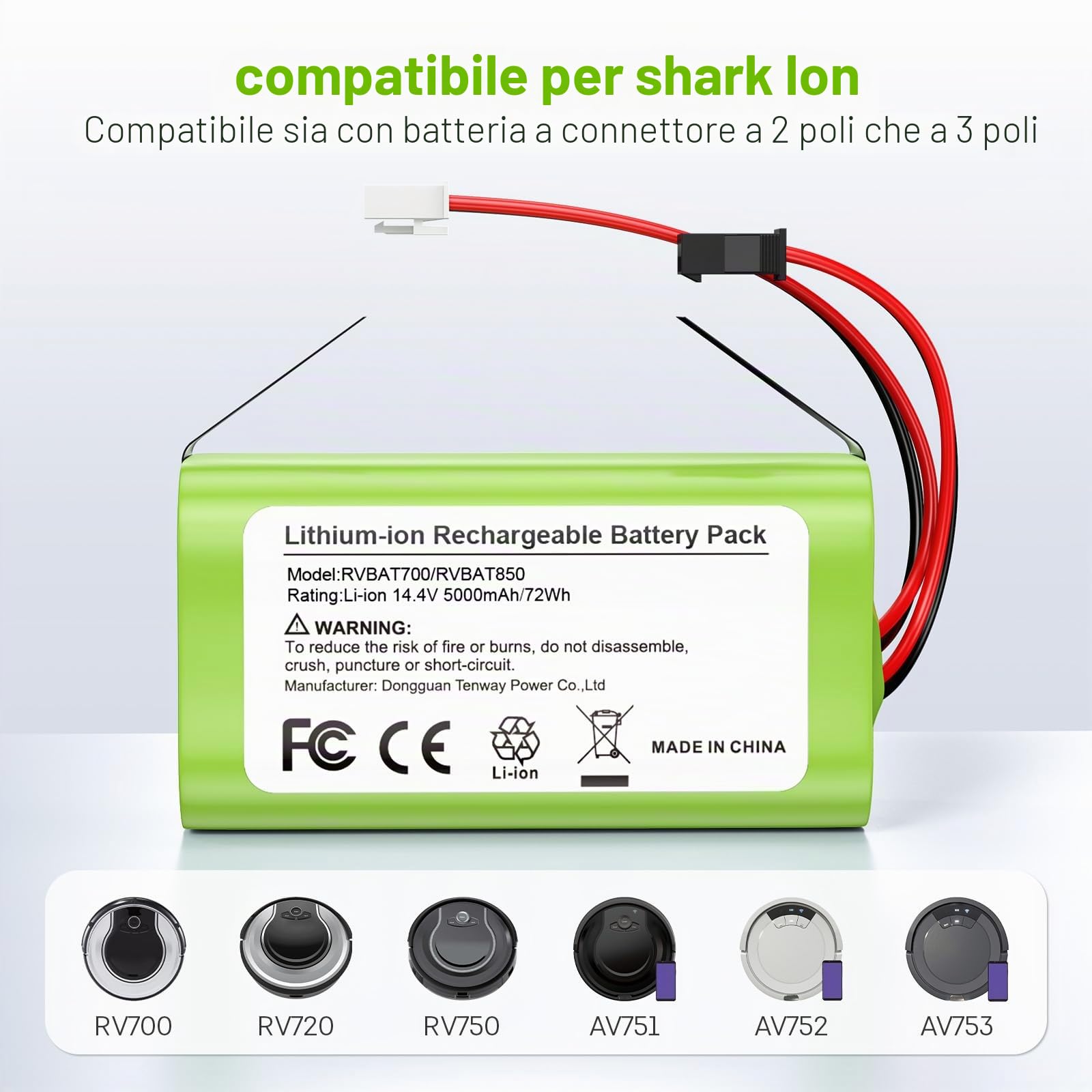ASUNCELL Batteria di ricambio per Eufy RoboVac G10 G20 G30 G35 G40 Hybrid, RVBAT700/RVBAT850 per Eufy RoboVac 11 11S 11S Max 25C/25C Max 30/30C/30 Max 35C, GoDovi 380, Den. kee 600, Tesvor X500