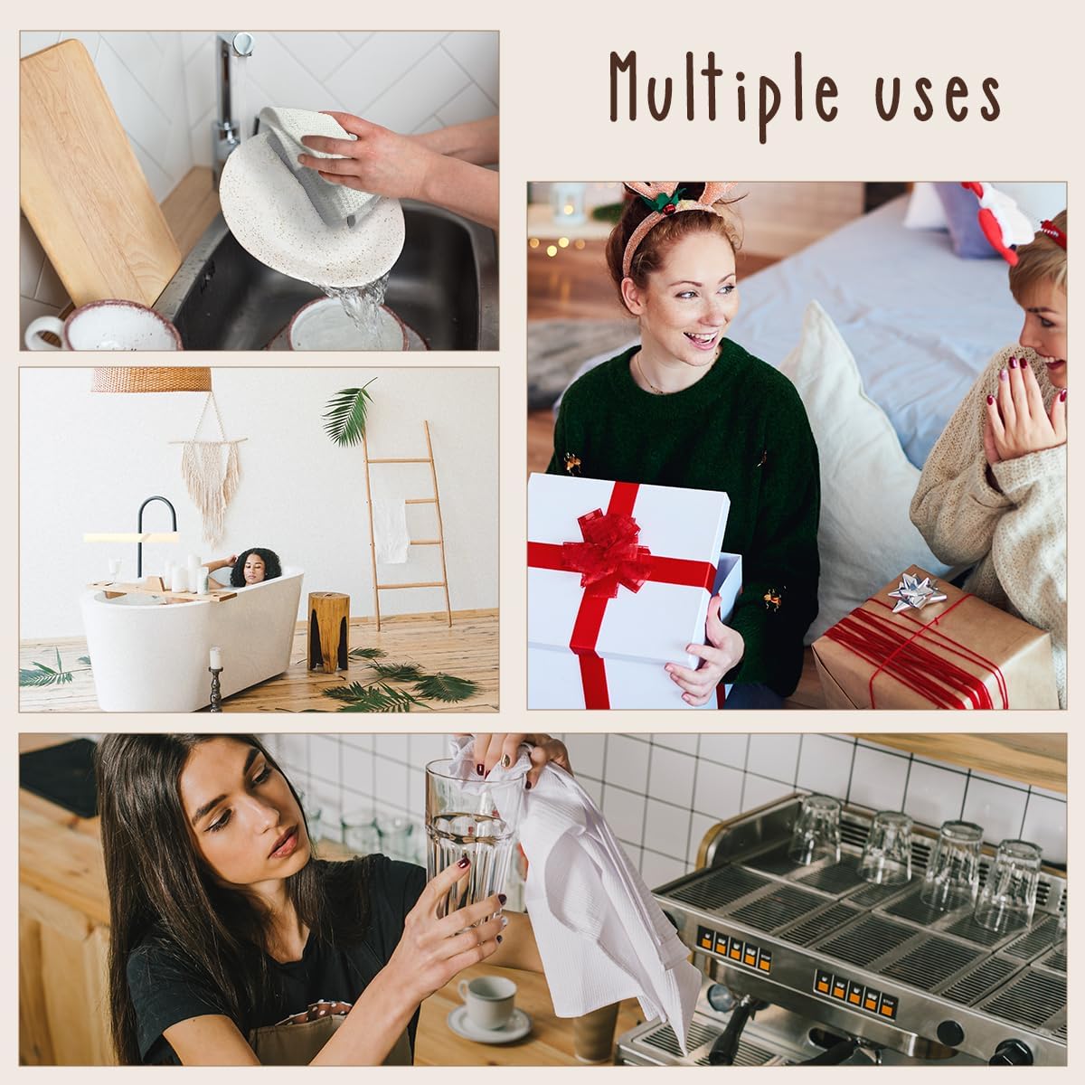 1PCS Funny Wine Lovers Kitchen Towels,Decorative Wine Accessories,Themed Tea & Dish Towels for Women & Men,16x23.5 Inch Absorbent Waffle,Perfect Housewarming,Bridal Shower Gift -01 - Image 6