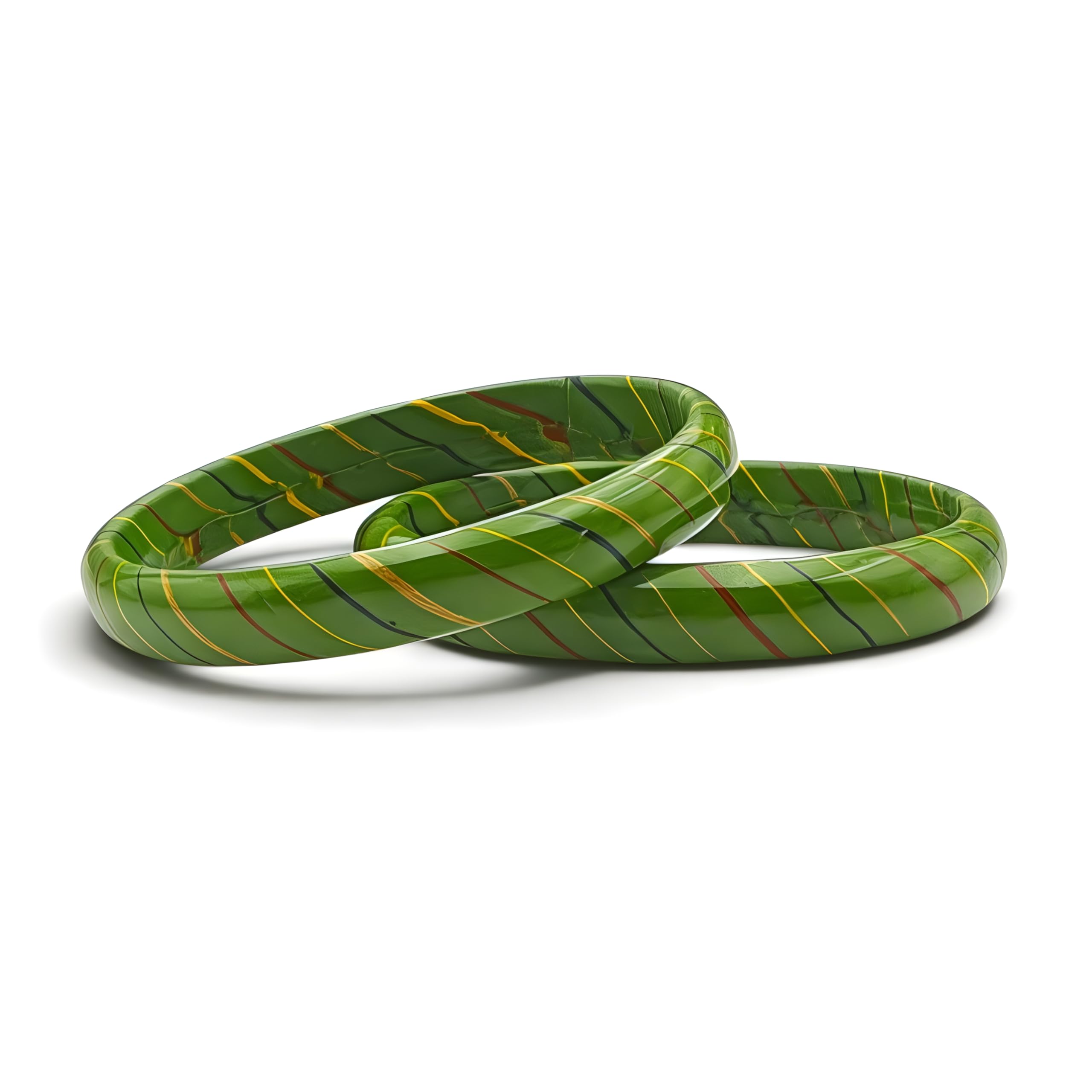 Traditional Rajasthani Lac Bangles for Women and Girls, Jaipuri Lahariya Design Lakh Lah Kada, Multicolor Striped Pattern, Red Green Maroon Sky Blue Pink Purple Yellow Grey Set of 2-image-41
