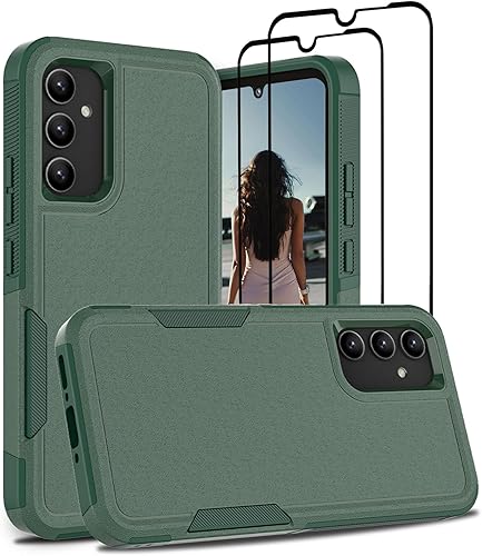 Miniatura 72 de Jeylly Funda para Galaxy A23/A32 5G/A13 4G/A13 5G/A04/A04S, con [2 paquetes de protectores de pantalla de vidrio templado], funda protectora A