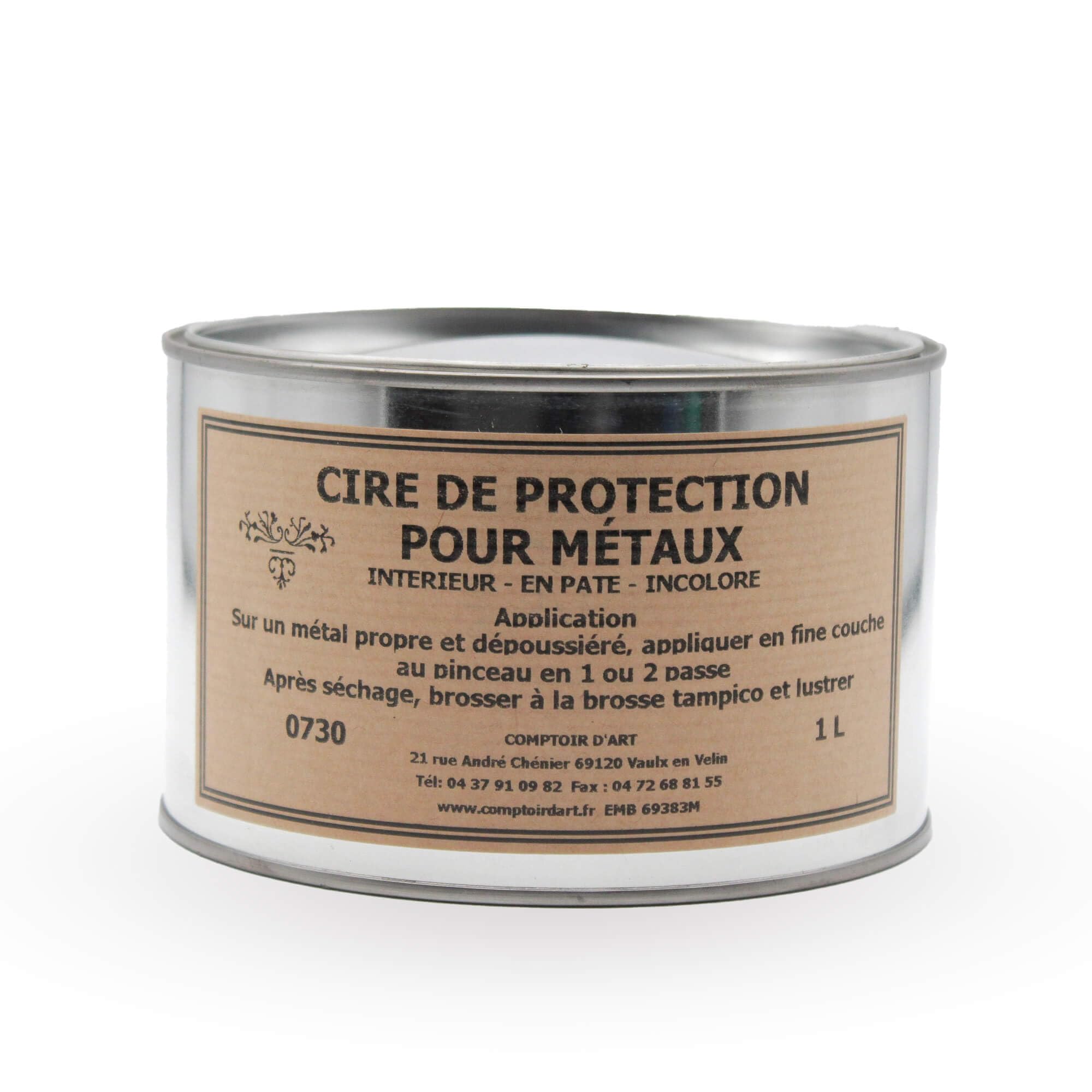 Comptoir d'Art Cire Incolore de Protection pour Métaux Ferreux 1L