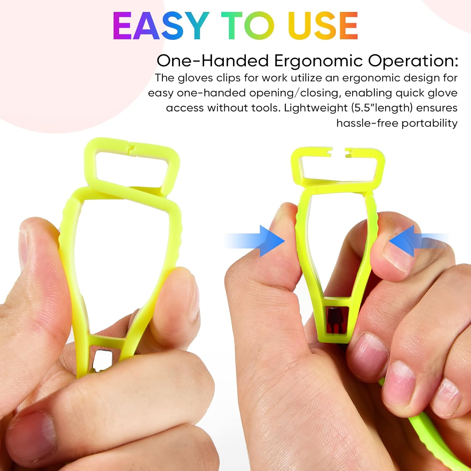 12PCS Glove Clips for Work Glove Holders, Glove Holder Clip for Hard Hats, Duty Belt, Construction