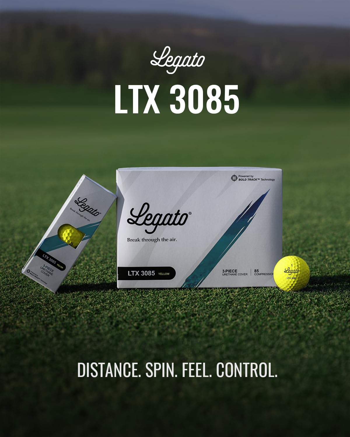 Legato Palline da golf LTX3085 | Progettato per aiutare i golfisti a superare i 90 | Distanza massimizzata con una sensazione più morbida | 3 pezzi | Copertura in uretano | 85 compressioni