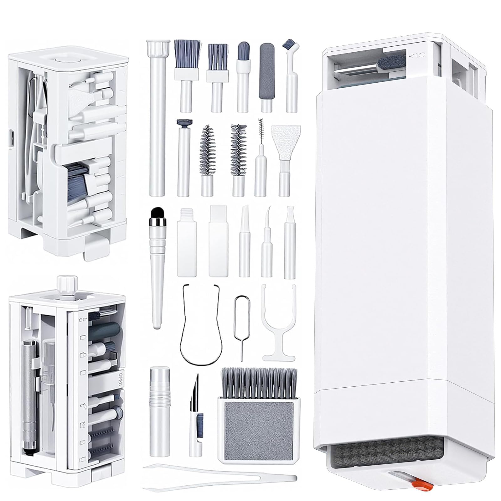 32 in 1 Tastatur Reinigungsset, Handy Sauber Machen Set, Laptop Reinigungsset Mit Bürste, Keyboard Cleaning Kit, Multifunktionales Reinigungs Zubehör Für Kopfhörer, Handys, Tastaturen, Kameras