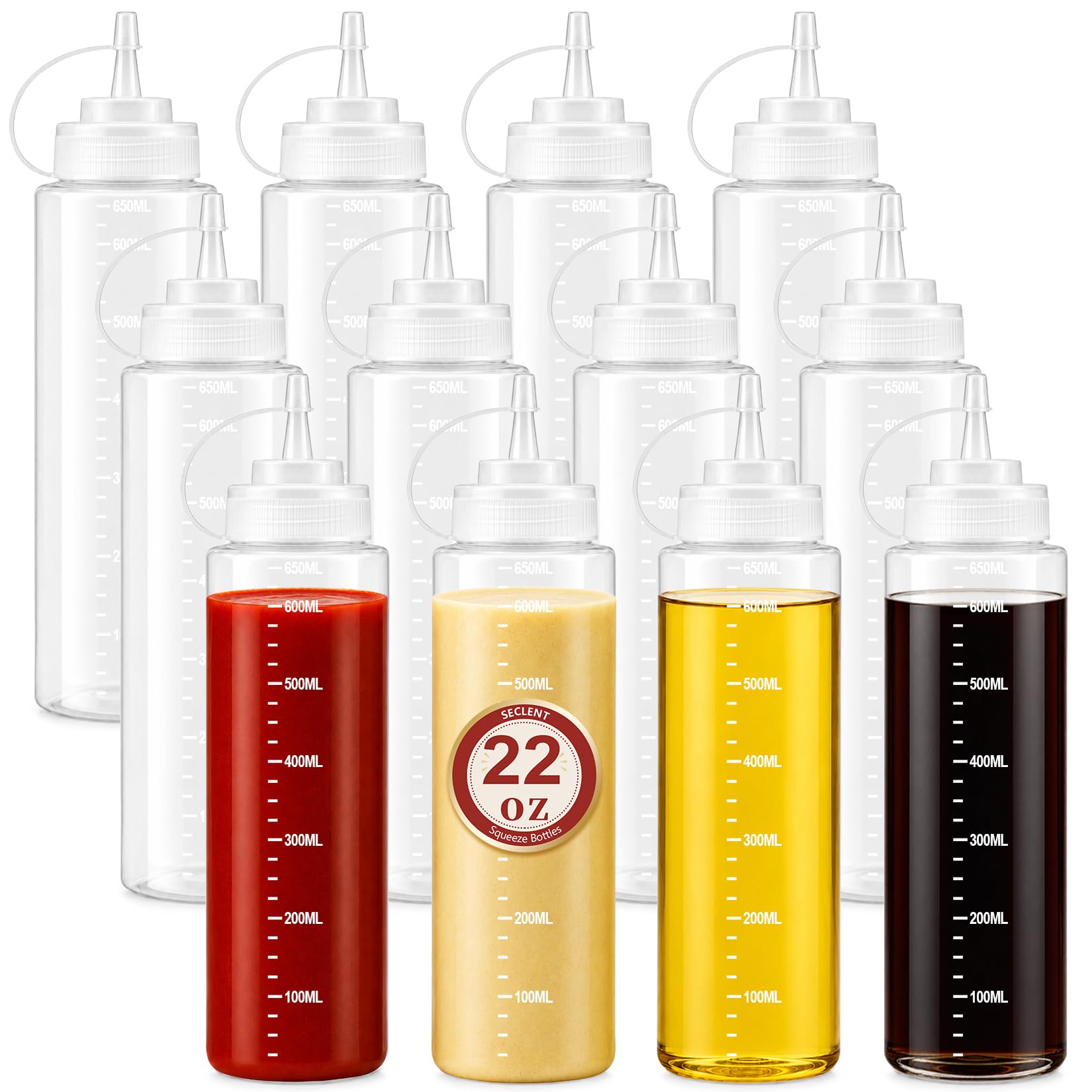 Ketchup Bottles Squeeze, Condiment Containers, Salad Dressing Dispensers
