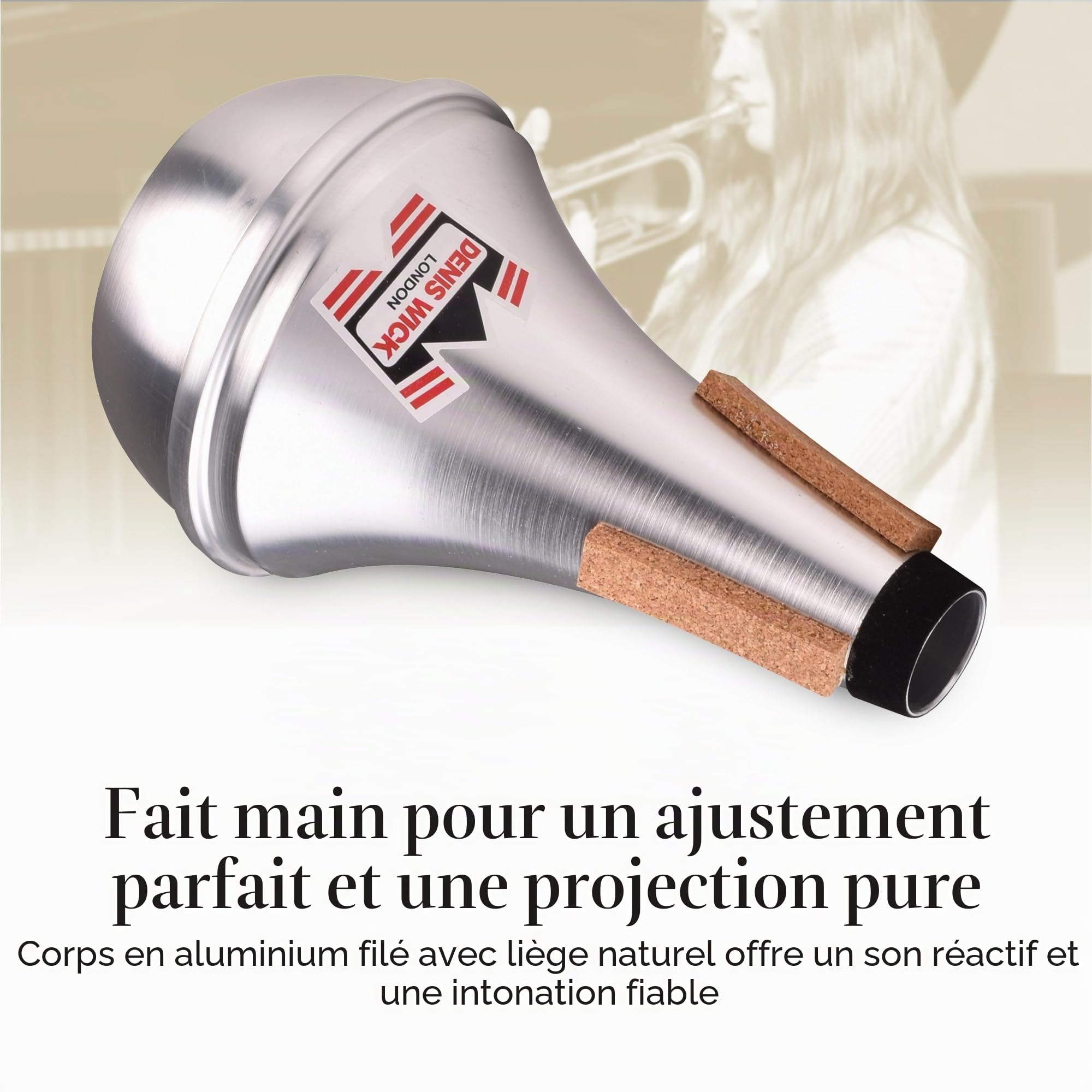 Denis Wick DW5504 Sourdine Trompette Argenté