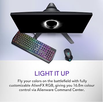 Alienware Wireless Gaming Mouse AW610M, 16000 DPI, 400 IPS, 7 Buttons