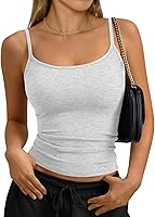 TrendyQueen Women's Tank Tops Camisole Sleeveless Slim Fit Tops with Adjustable Spaghetti Straps - Breathable Rayon Spandex Basics