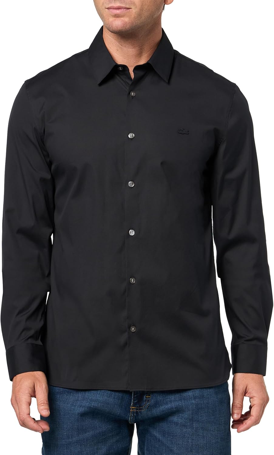 Lacoste Mens Slim Fit French Collar Stretch Shirt